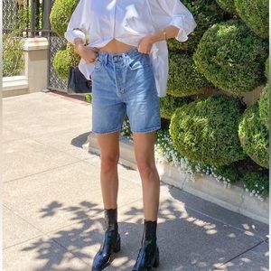 Aritzia High Waisted Denim Shorts